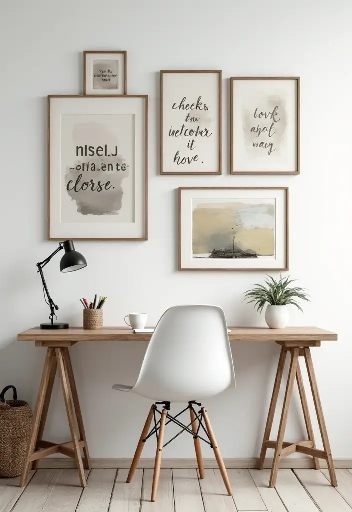30 Gallery Wall Office Ideas to Instantly Level Up Your Zoom Background - 5. Inspirational Quotes