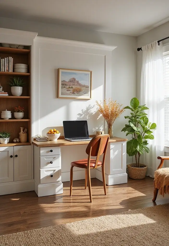 30 Genius Home Office with Murphy Bed Ideas for Small Spaces - 28. Seasonal Decor Changes