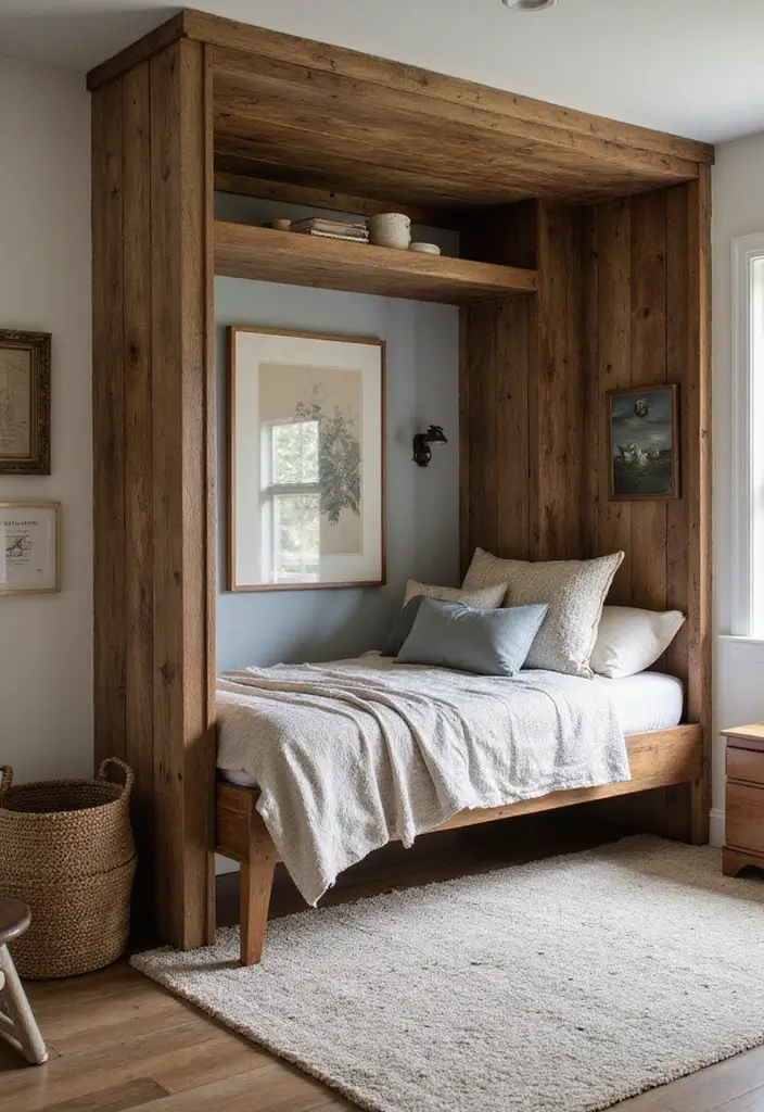30 Genius Home Office with Murphy Bed Ideas for Small Spaces - 5. Modern Farmhouse Chic