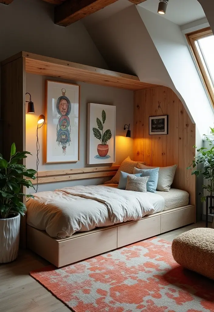 30 Genius Home Office with Murphy Bed Ideas for Small Spaces - 7. Creative Loft Space