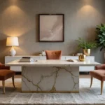 30 Glam Office Ideas with Gold: A Marble and Velvet Dream
