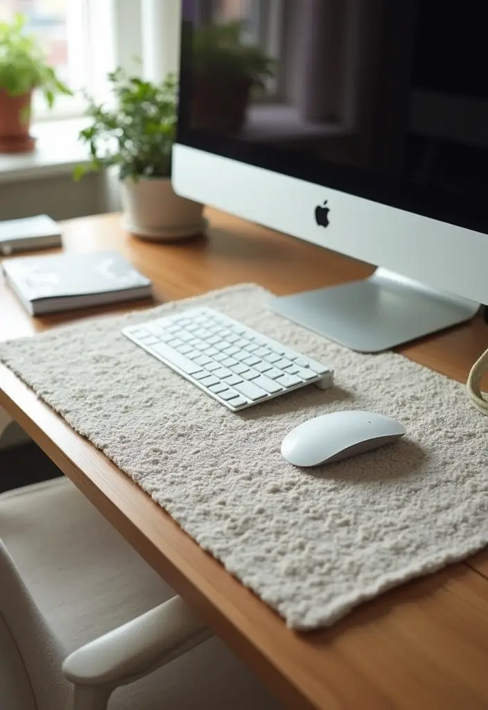 30 Glam Office Ideas with Gold: A Marble and Velvet Dream - 19. Chic Desk Mats