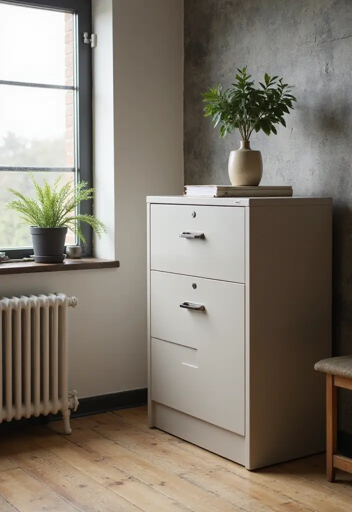30 Glam Office Ideas with Gold: A Marble and Velvet Dream - 22. Stylish Filing Cabinets