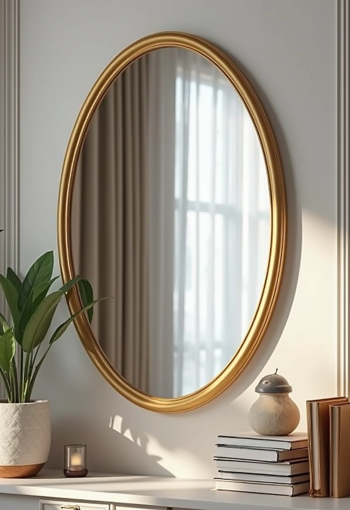 30 Glam Office Ideas with Gold: A Marble and Velvet Dream - 8. Elegant Wall Mirrors