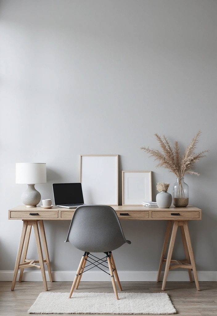 30 Gray Office Ideas That Are Anything but Boring - 1. Monochromatic Minimalism