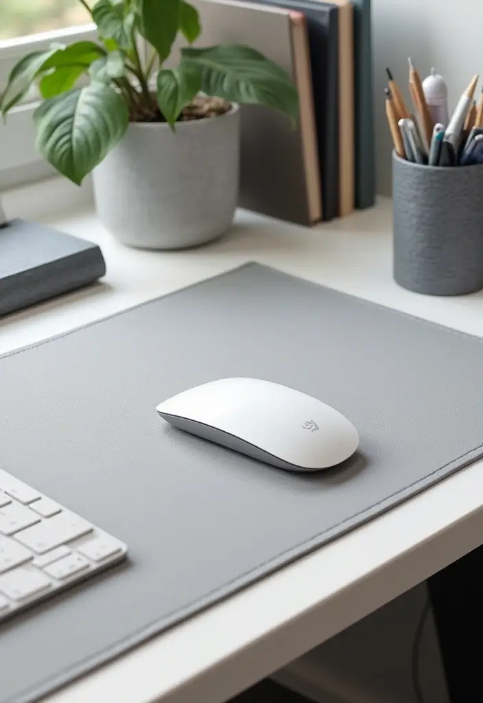 30 Gray Office Ideas That Are Anything but Boring - 16. Personalized Desk Accessories