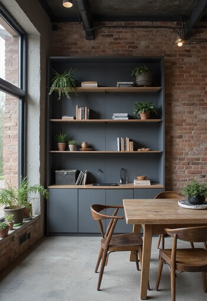 30 Gray Office Ideas That Are Anything but Boring - 2. Industrial Chic