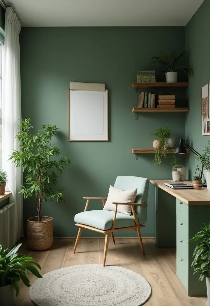 30 Gray Office Ideas That Are Anything but Boring - 26. Eco-Friendly Gray Decor