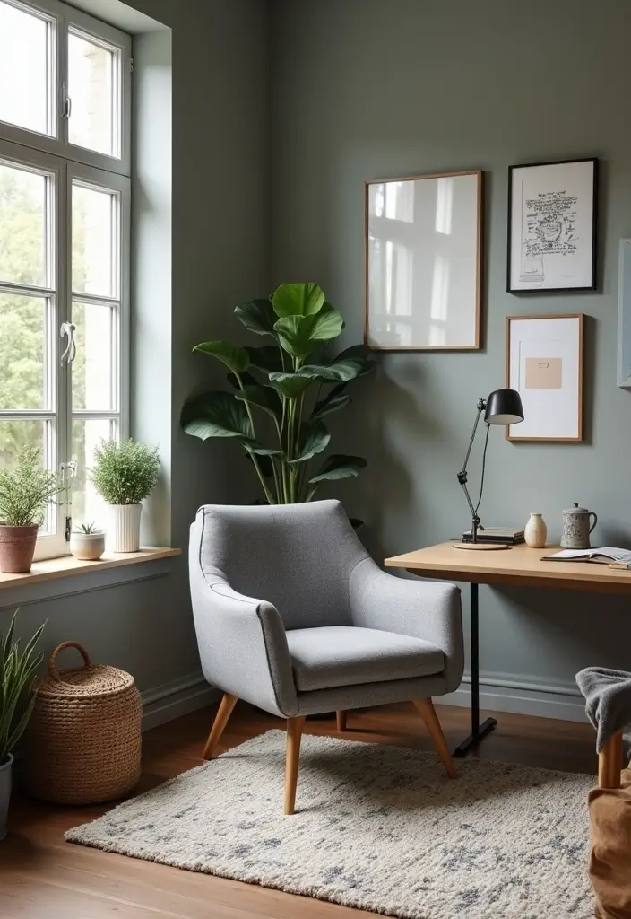 30 Gray Office Ideas That Are Anything but Boring - 6. Cozy Gray Upholstery