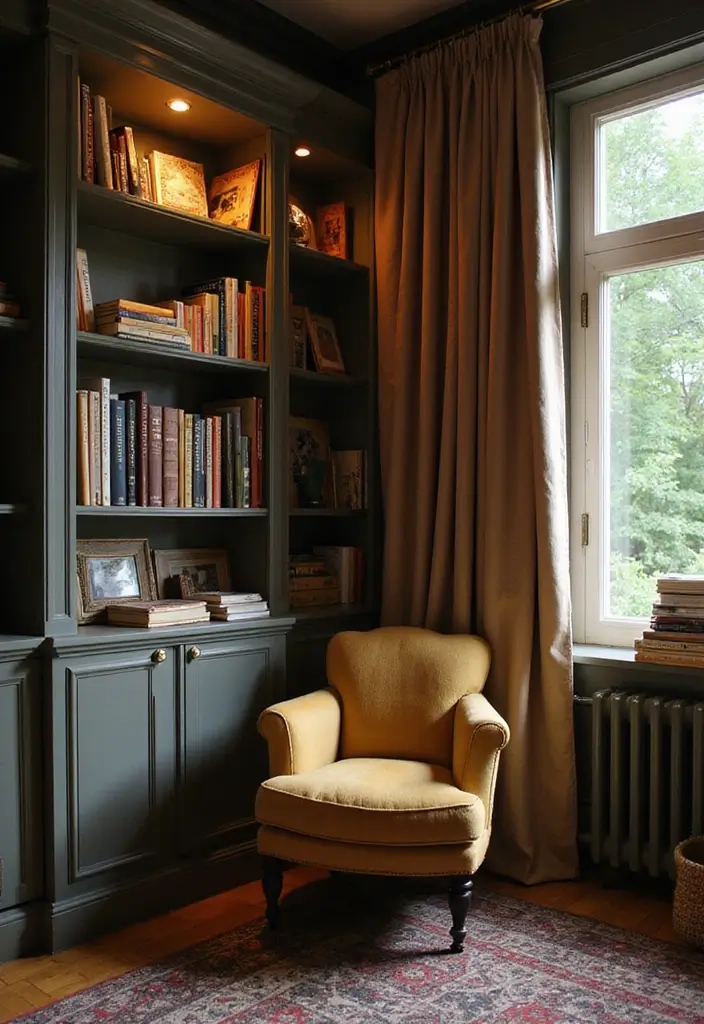30 Home Office Corner Desk Ideas That Actually Use Dead Space - 12. Create a Cozy Reading Nook