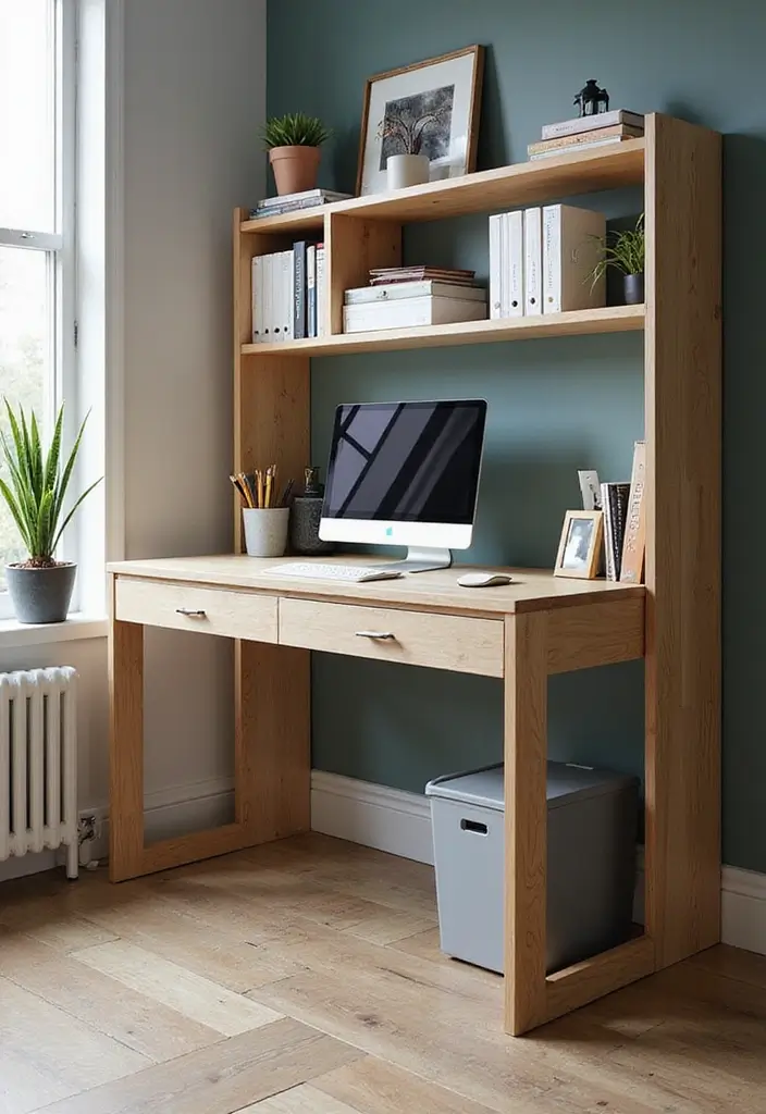 30 Home Office Corner Desk Ideas That Actually Use Dead Space - 30. Folding Desks for Ultimate Flexibility