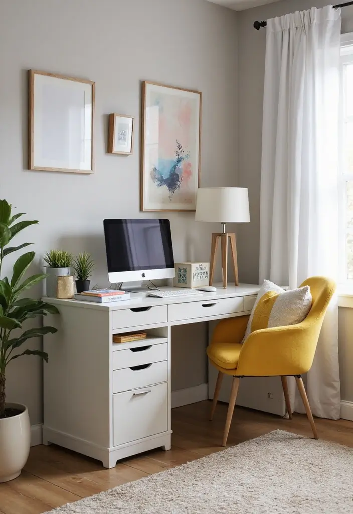 30 Home Office Corner Desk Ideas That Actually Use Dead Space - 4. Multi-Functional Desk and Chair Sets