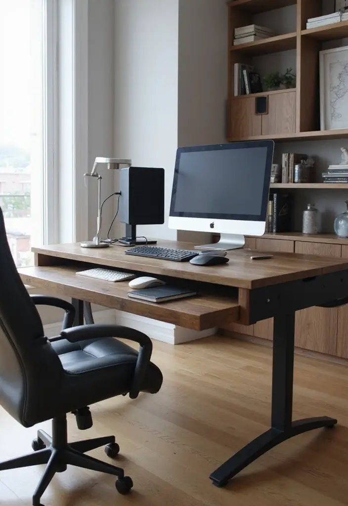 30 Home Office Standing Desk Ideas That Don’t Ruin Your Decor - 16. Smart Desk with Tech Integration