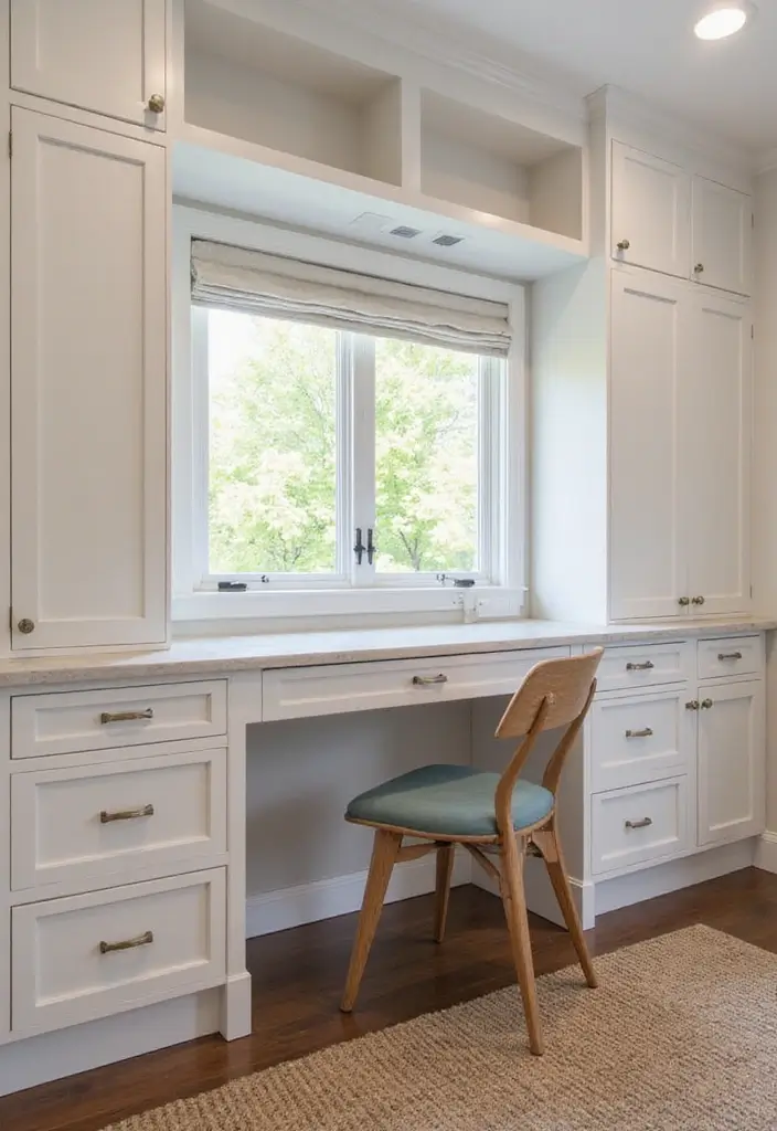 30 Home Office Standing Desk Ideas That Don’t Ruin Your Decor - 21. Custom Built-In Standing Desk