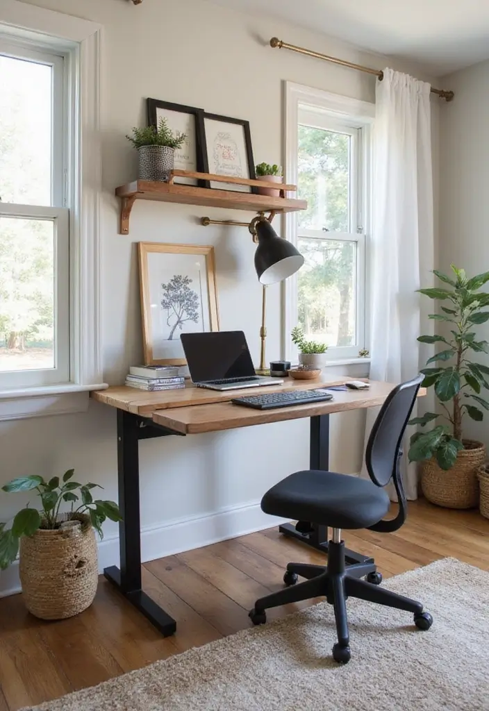 30 Home Office Standing Desk Ideas That Don’t Ruin Your Decor - 9. Compact Standing Desk
