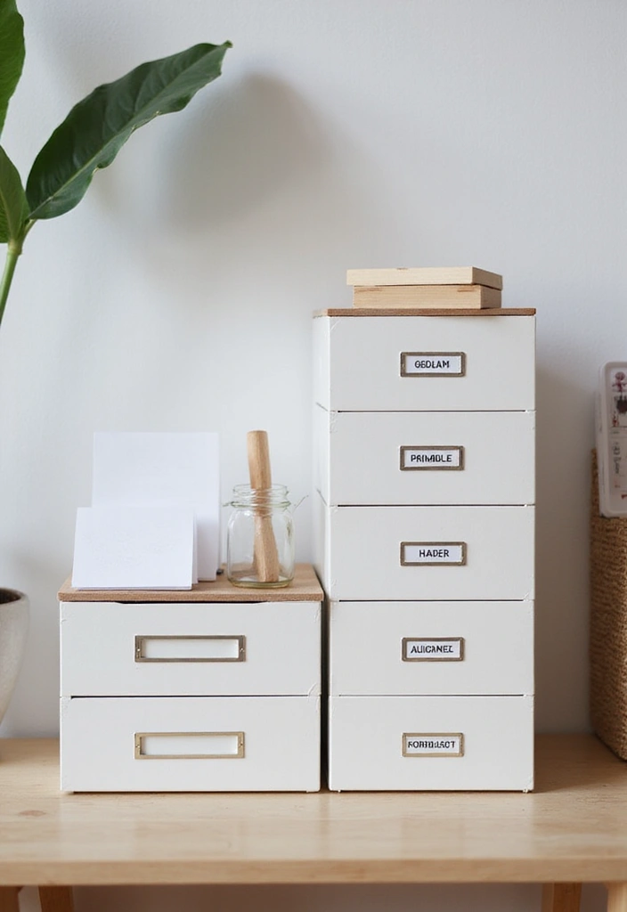 30 IKEA Office Hacks That Look Totally Custom - 13. Stylish Paper Management with IKEA Box