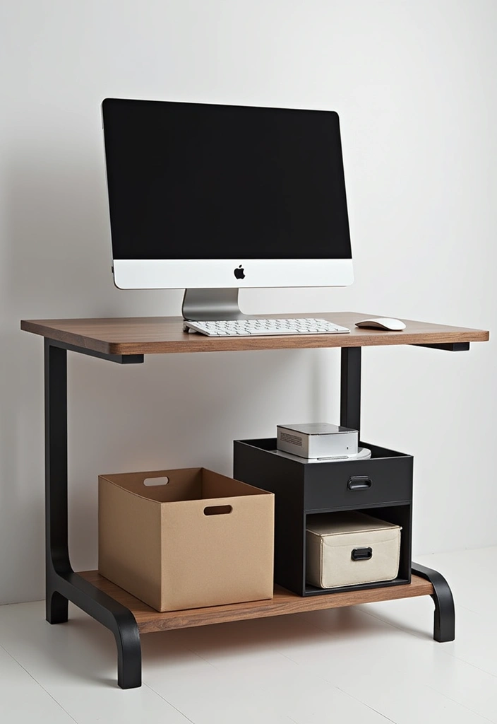 30 IKEA Office Hacks That Look Totally Custom - 23. Stylish Monitor Stand with LACK Table