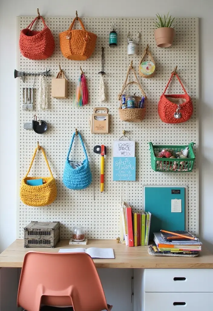 30 IKEA Office Hacks That Look Totally Custom - 6. Pegboard Wall for Creative Organization