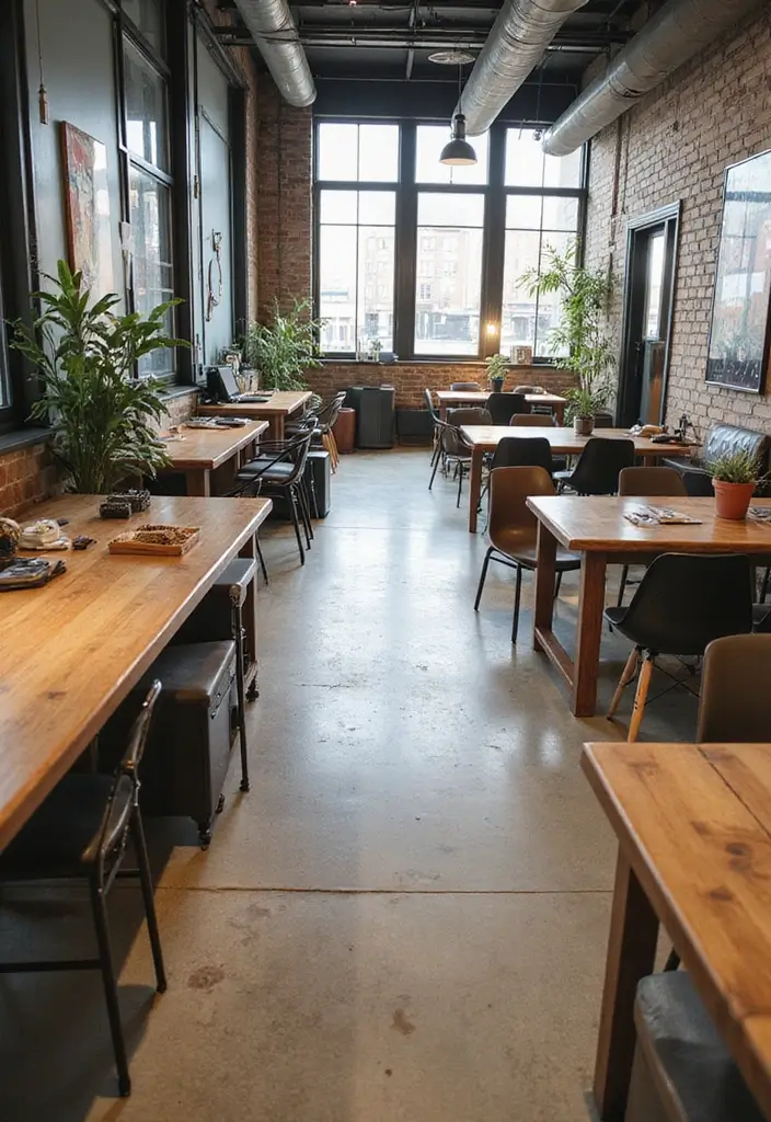 30 Industrial Home Office Ideas with Brick - 13. Creative Work Zones