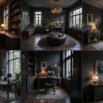 30 Moody Home Office Ideas with Dark
