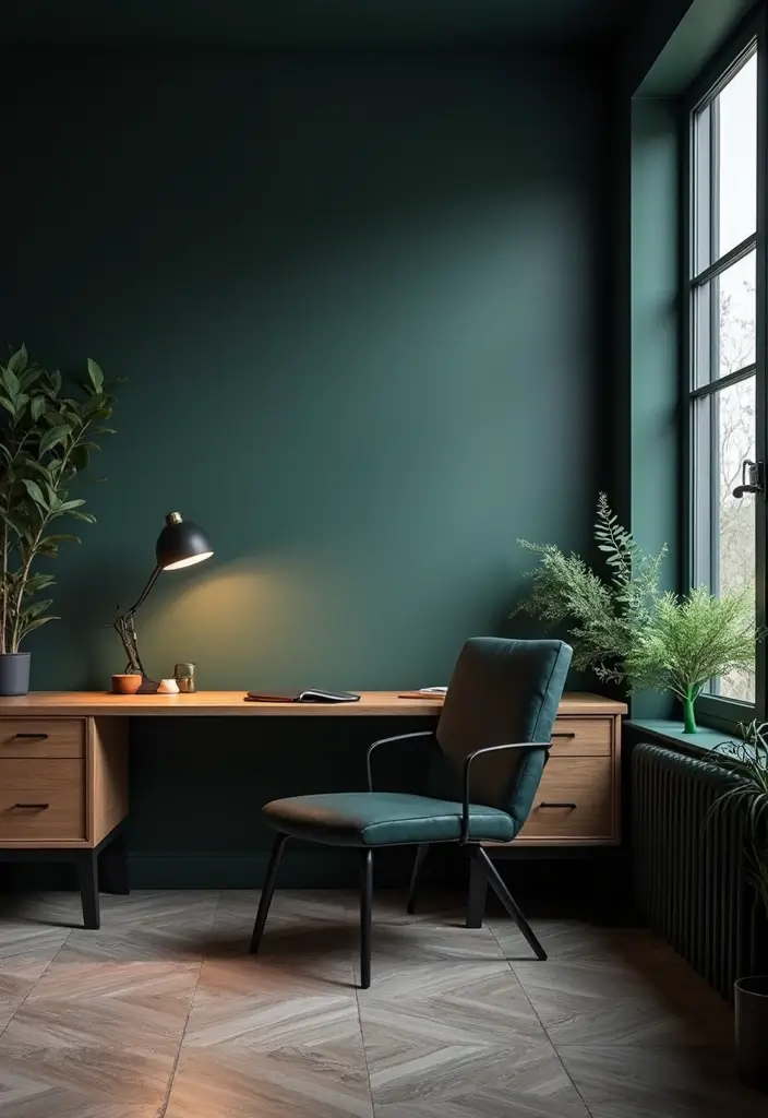 30 Moody Home Office Ideas with Dark - 27. Dark Color Gradients