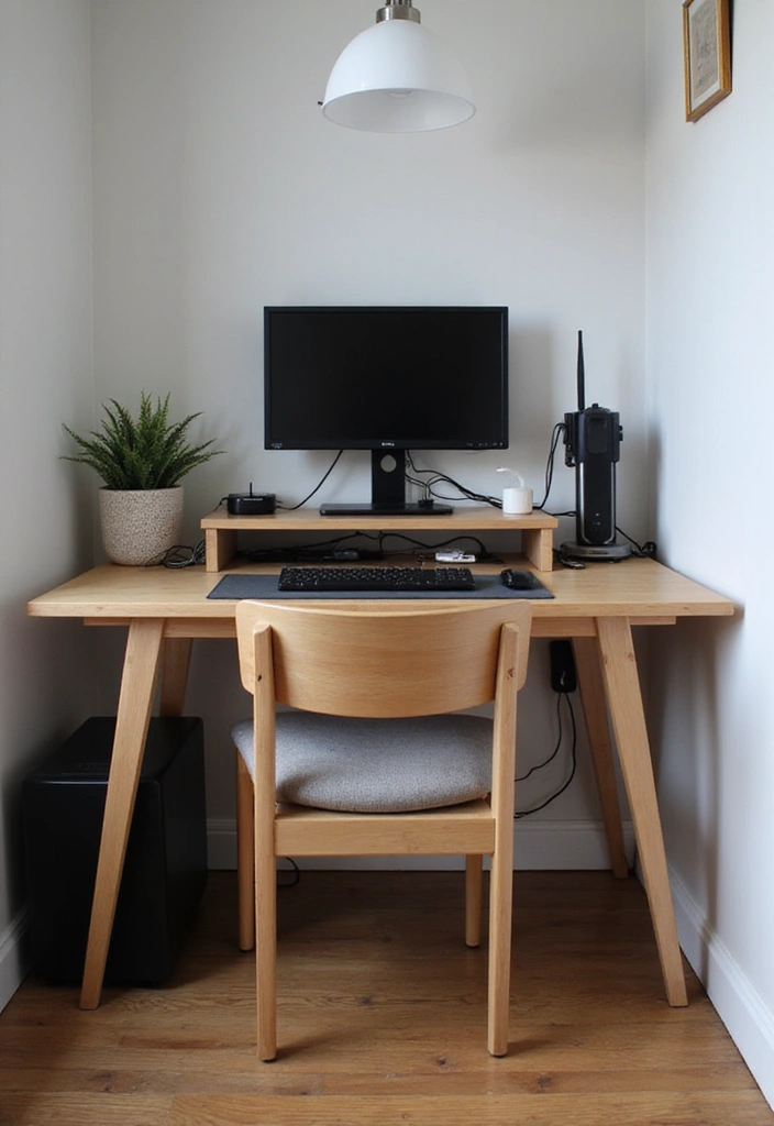 30 Narrow Home Office Layout Ideas for the Smallest Corners - 14. Right Technology Setup