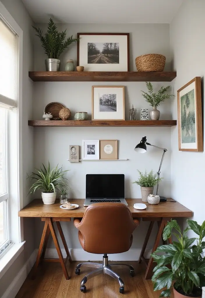 30 Narrow Home Office Layout Ideas for the Smallest Corners - 15. Personal Touches