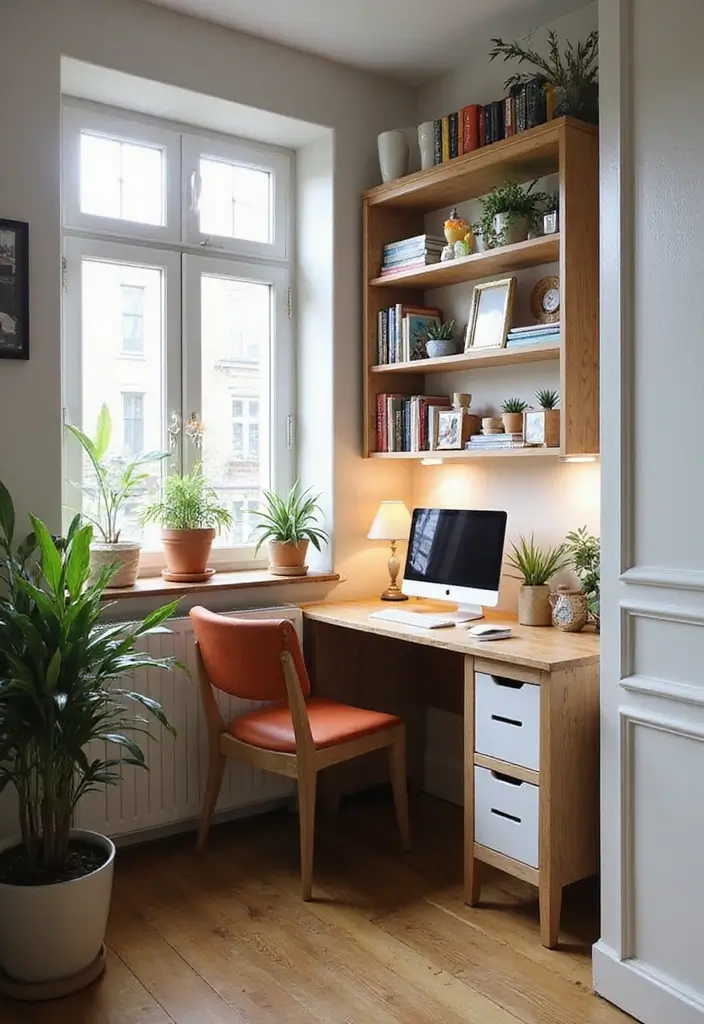 30 Narrow Home Office Layout Ideas for the Smallest Corners - 2. Compact Corner Desk Setup