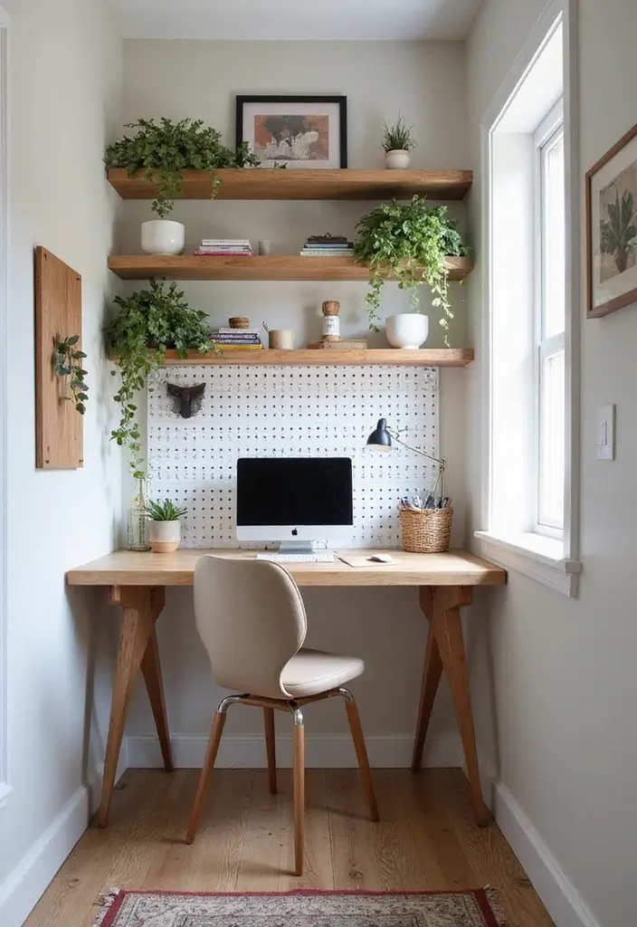 30 Narrow Home Office Layout Ideas for the Smallest Corners - 7. Vertical Storage Solutions