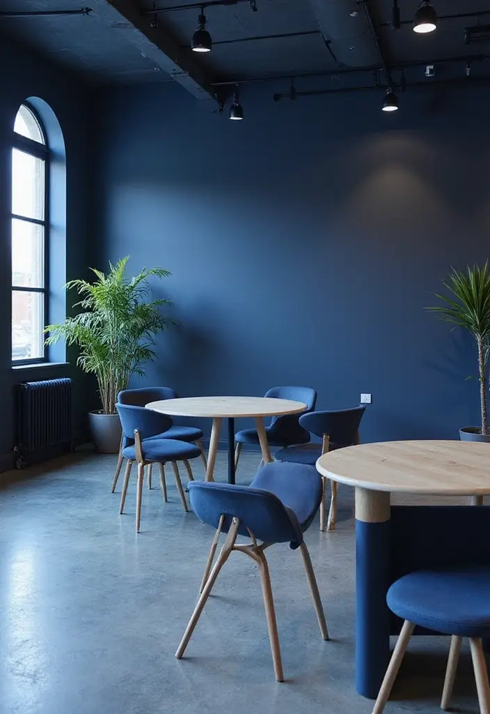 30 Navy Blue Office Ideas That Feel Rich and Powerful - 30. Future-Forward Navy Blue Concepts