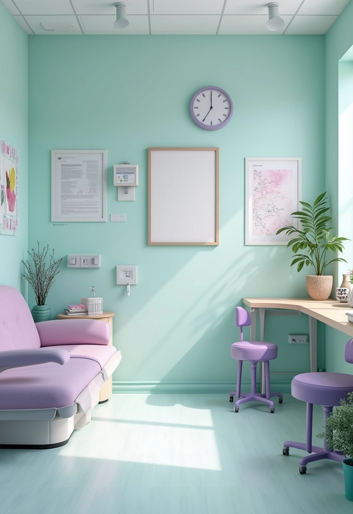30 Nurse Office Decor Ideas to Keep the Space Calm and Supportive - 1. Soft Pastel Color Palettes
