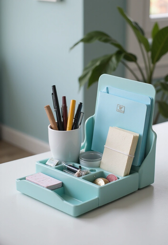 30 Nurse Office Decor Ideas to Keep the Space Calm and Supportive - 12. Functional Desk Organizers