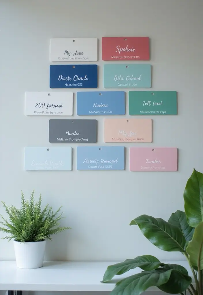 30 Nurse Office Decor Ideas to Keep the Space Calm and Supportive - 20. Custom Name Tags