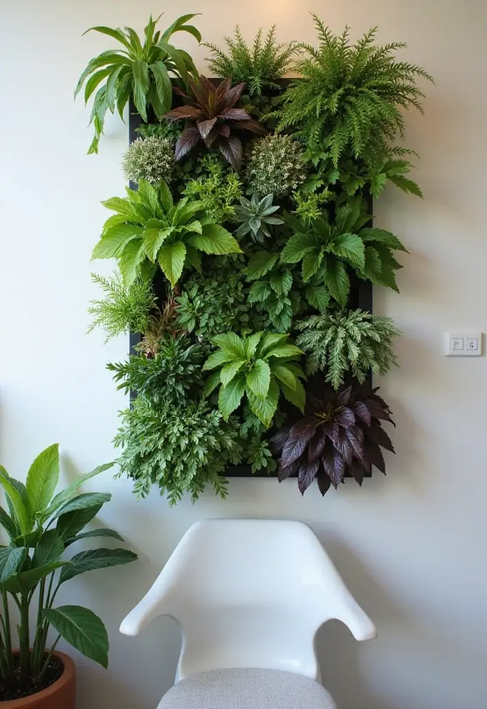 30 Nurse Office Decor Ideas to Keep the Space Calm and Supportive - 23. Wall Plants and Vertical Gardens
