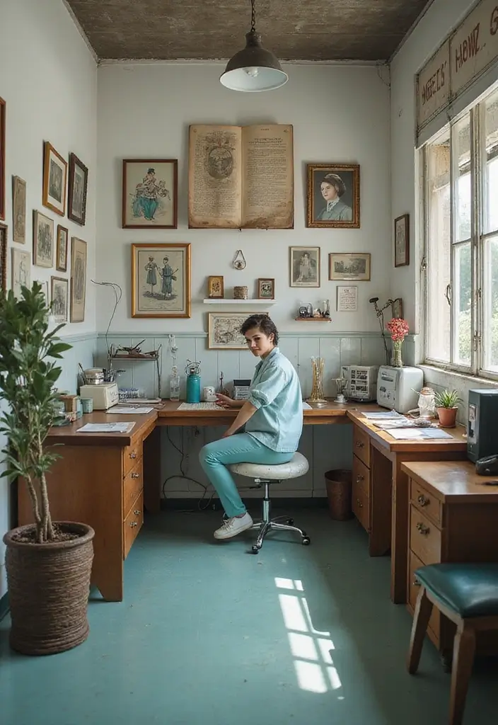 30 Nurse Office Decor Ideas to Keep the Space Calm and Supportive - 25. Vintage Medical Decor