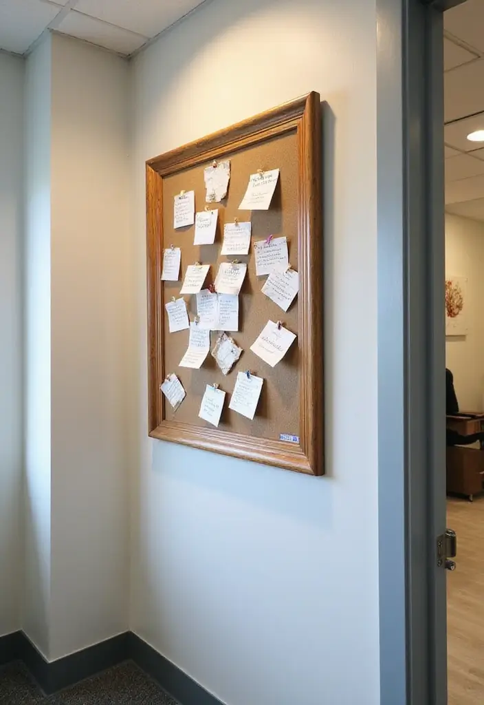30 Nurse Office Decor Ideas to Keep the Space Calm and Supportive - 30. Dedicated Gratitude Space