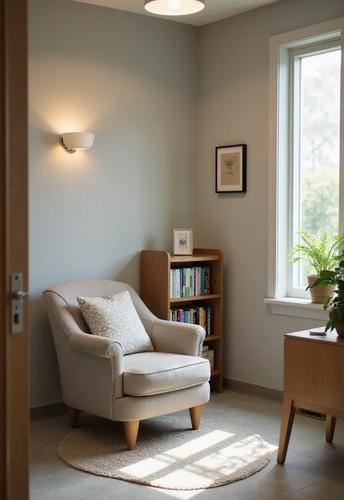 30 Nurse Office Decor Ideas to Keep the Space Calm and Supportive - 4. Cozy Reading Nook