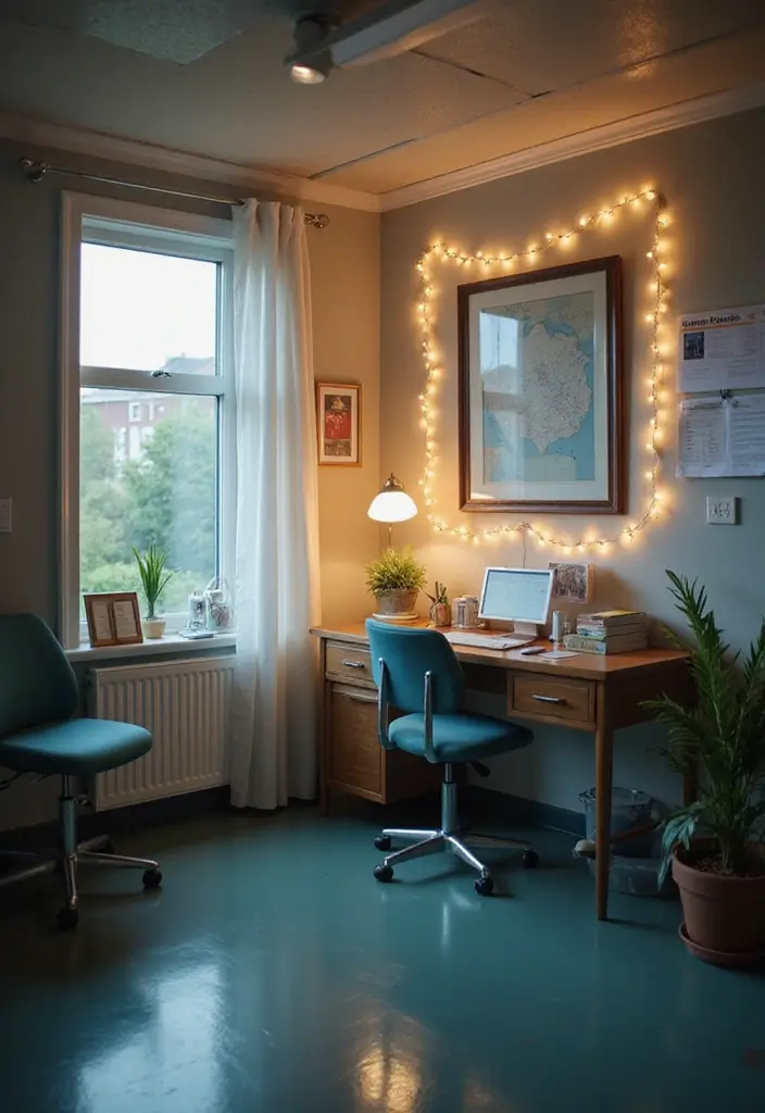 30 Nurse Office Decor Ideas to Keep the Space Calm and Supportive - 8. Soft Lighting Solutions