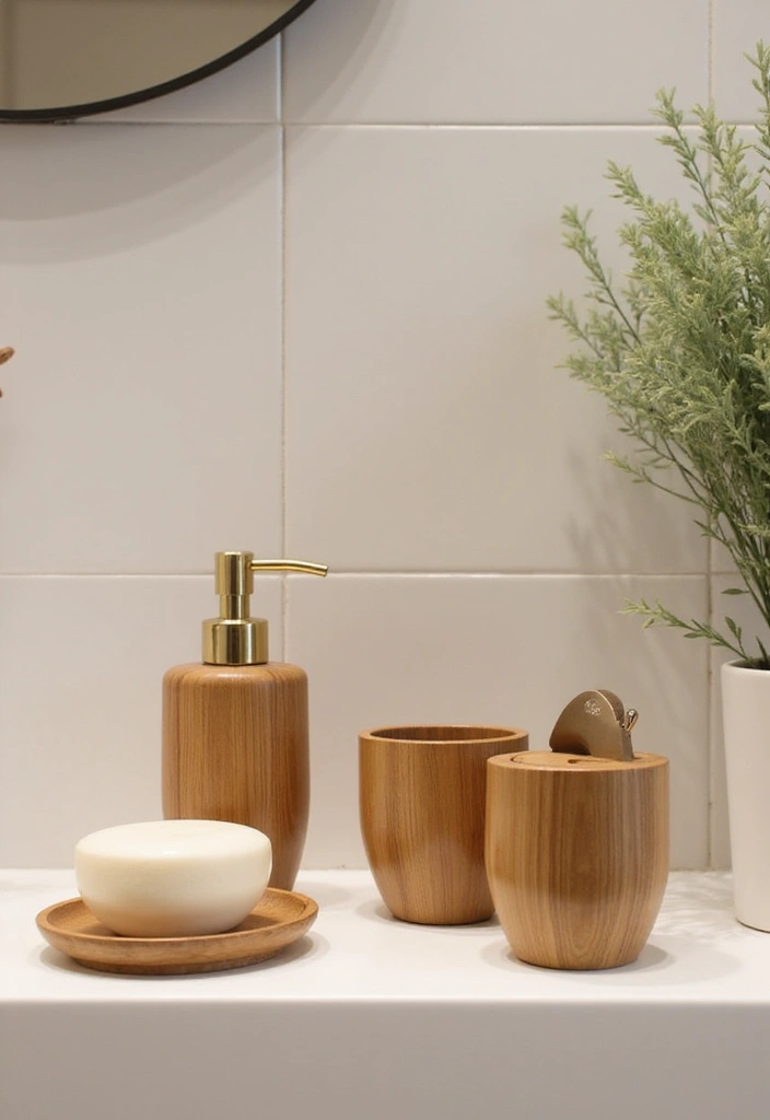 30 Office Bathroom Decor Ideas So It Doesn’t Feel Like… an Office Bathroom - 2. Bamboo Accessories