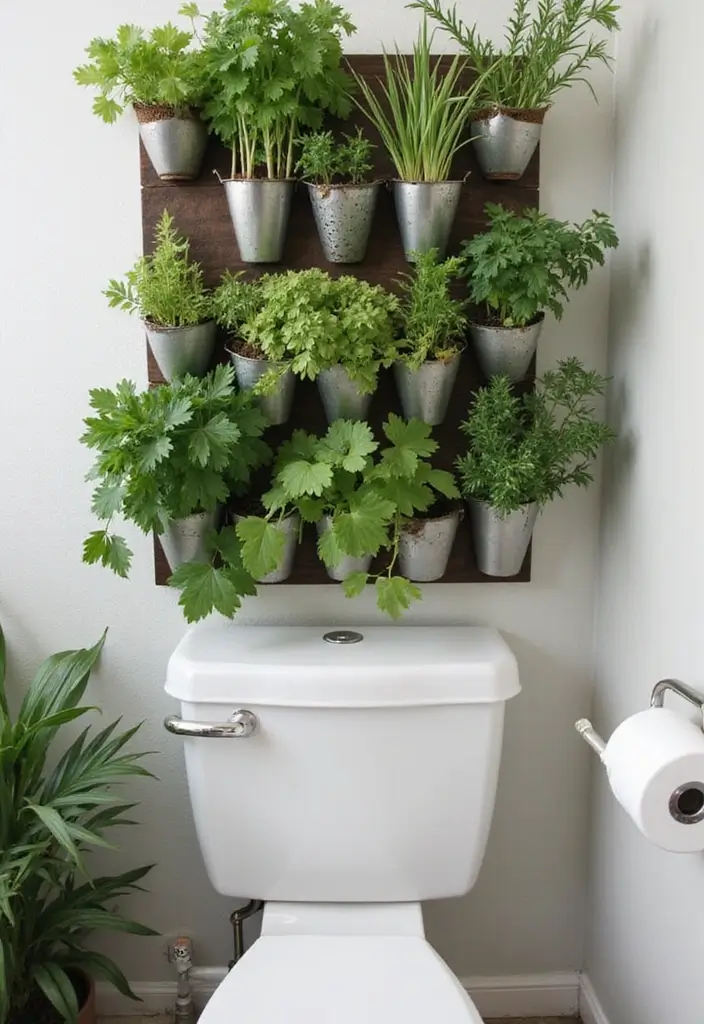 30 Office Bathroom Decor Ideas So It Doesn’t Feel Like… an Office Bathroom - 26. Herb Gardens