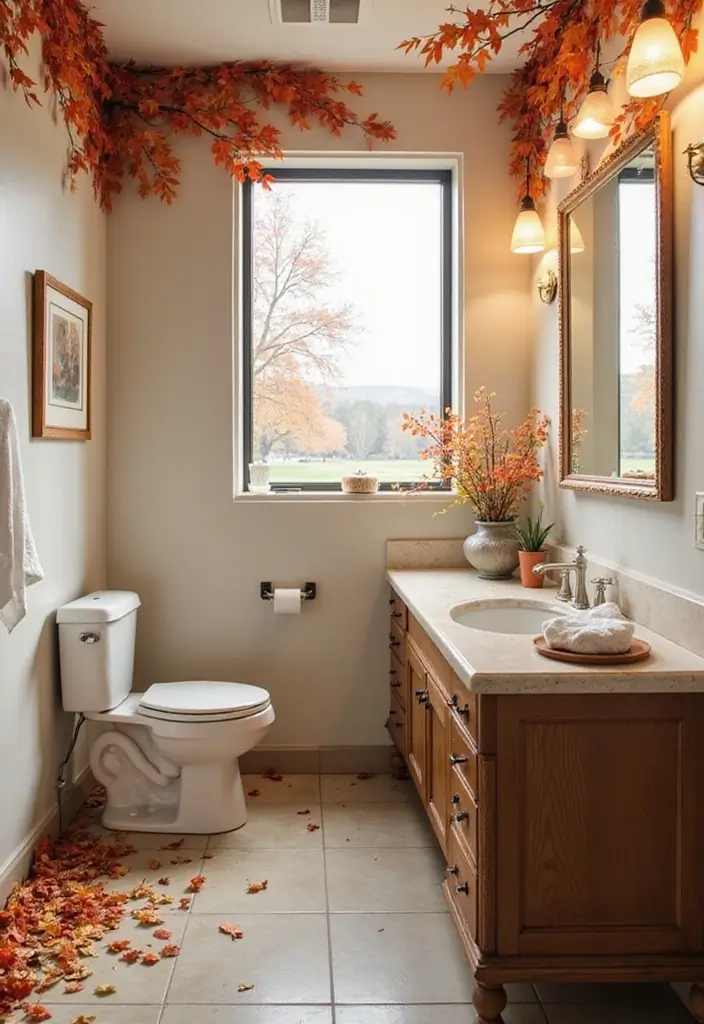 30 Office Bathroom Decor Ideas So It Doesn’t Feel Like… an Office Bathroom - 30. Seasonal Decor