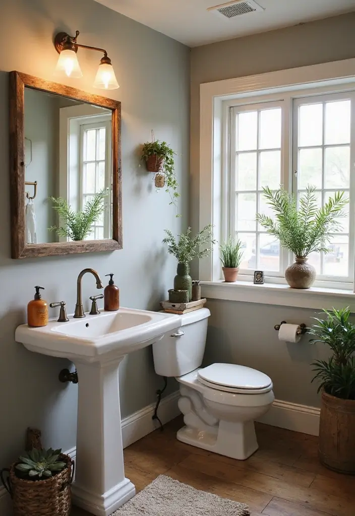 30 Office Bathroom Decor Ideas So It Doesn’t Feel Like… an Office Bathroom - 4. Recycled Material Decor