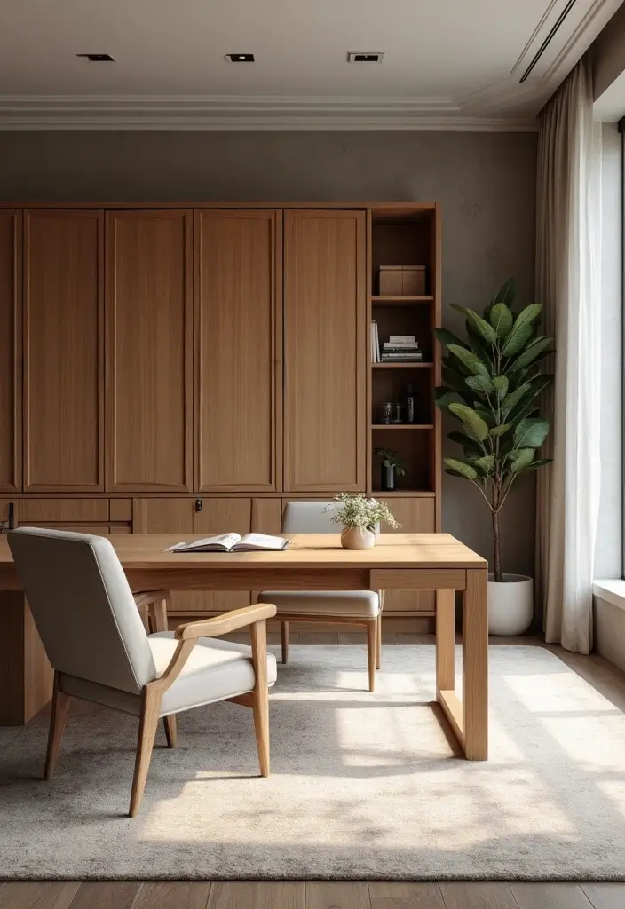 30 Office Cabinet Design Ideas to Hide Every Mess - 19. Oversized Cabinets