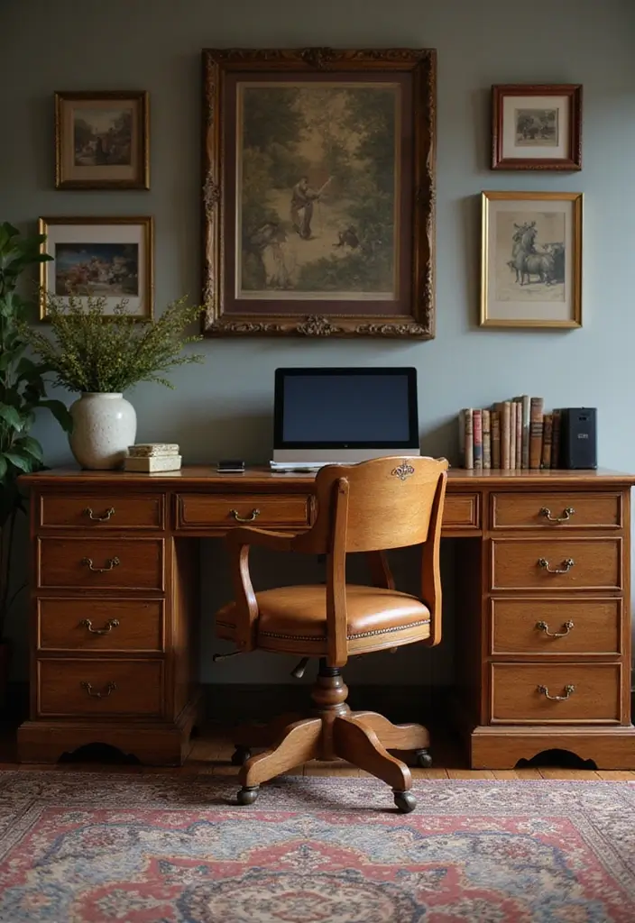 30 Office Chair Ideas That Are Cute AND Ergonomic - 15. Classic Wooden Office Chairs
