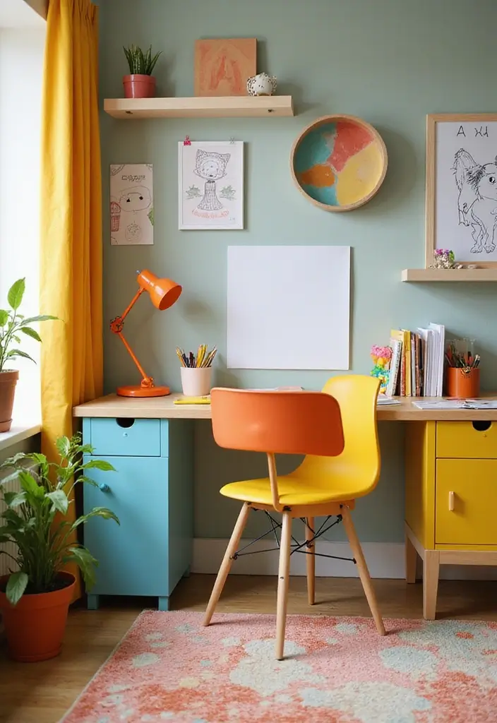 30 Office Chair Ideas That Are Cute AND Ergonomic - 16. Colorful Children's Study Chairs
