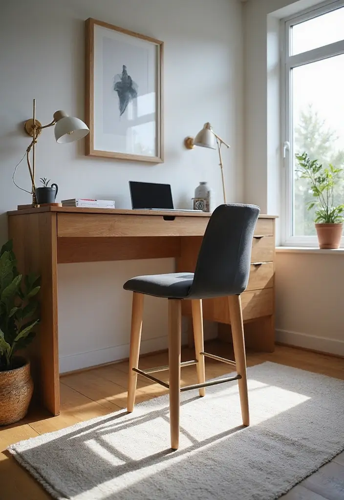 30 Office Chair Ideas That Are Cute AND Ergonomic - 18. Modern Bar Stools for a Trendy Workspace