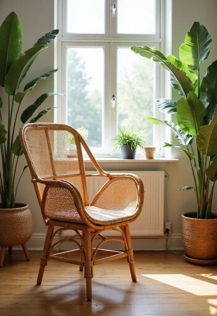 30 Office Chair Ideas That Are Cute AND Ergonomic - 6. Boho Bliss with Rattan Chairs