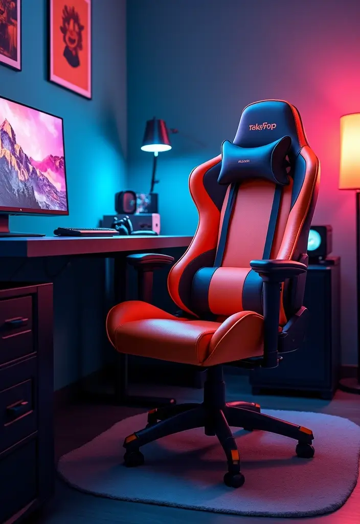 30 Office Chair Ideas That Are Cute AND Ergonomic - 7. Sleek Gaming Chairs for Added Comfort