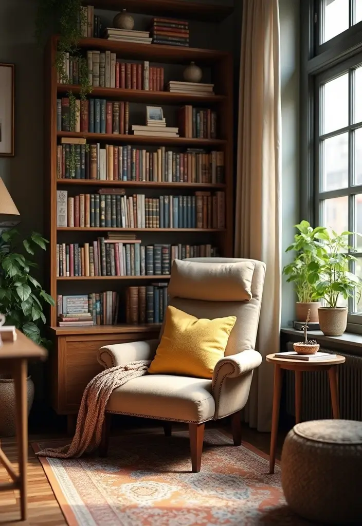 30 Office Desk Inspiration Pics That’ll Make You Redecorate Today - 10. Cozy Reading Nook