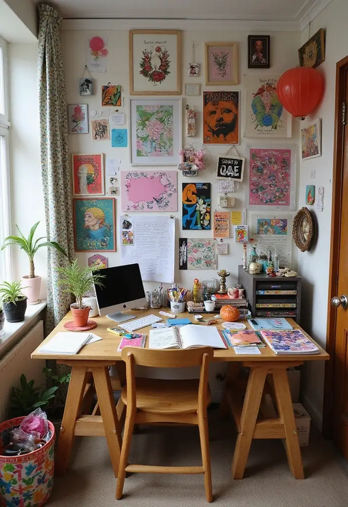 30 Office Desk Inspiration Pics That’ll Make You Redecorate Today - 18. Fun and Funky